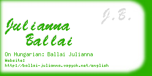 julianna ballai business card